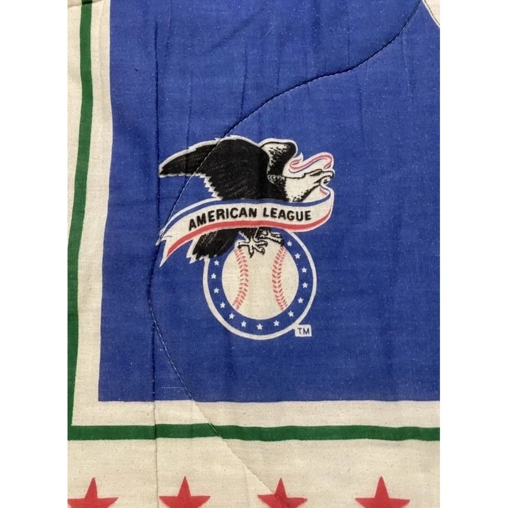 Vintage 1991 MLB Major League Baseball Twin Bed Sheet Set Comforter Flat Fitted